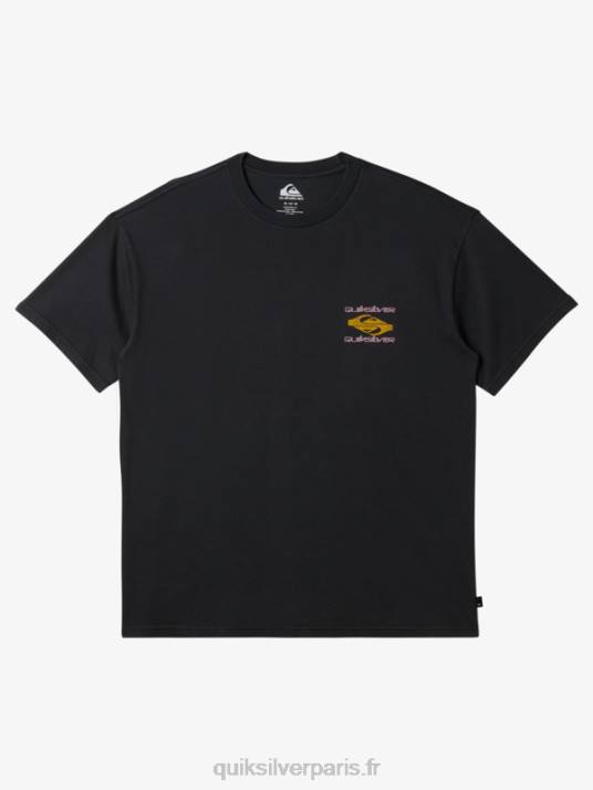 Hommes Quiksilver t-shirt power trip D6PT759 noir