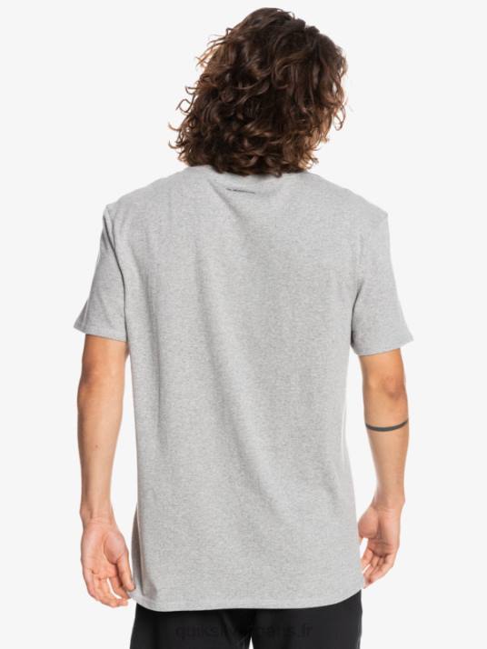 Hommes Quiksilver t-shirt proforme D6PT1570 gris clair chiné