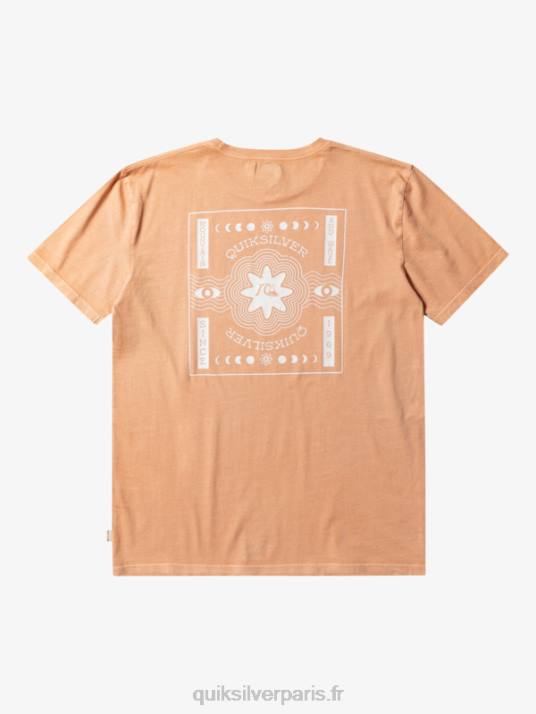 Hommes Quiksilver t-shirt psychédélique D6PT754 bronzer au cuivre