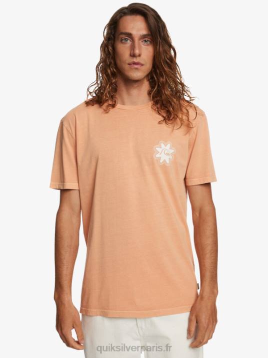 Hommes Quiksilver t-shirt psychédélique D6PT754 bronzer au cuivre
