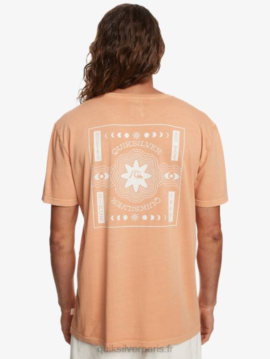 Hommes Quiksilver t-shirt psychédélique D6PT754 bronzer au cuivre