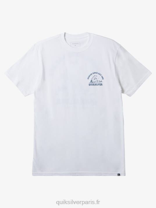 Hommes Quiksilver t-shirt ravi depuis le premier jour D6PT230 blanc
