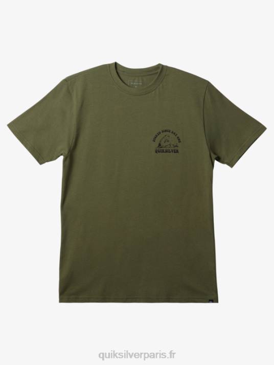 Hommes Quiksilver t-shirt ravi depuis le premier jour D6PT231 trèfle à quatre feuilles
