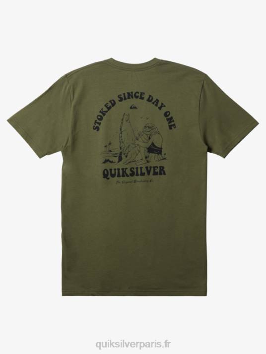 Hommes Quiksilver t-shirt ravi depuis le premier jour D6PT231 trèfle à quatre feuilles