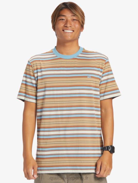 Hommes Quiksilver t-shirt à rayures geller D6PT631 geller taos rayure