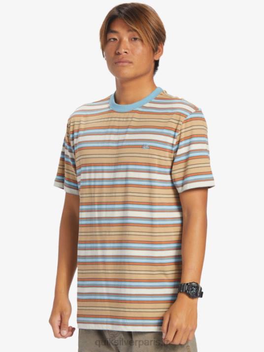 Hommes Quiksilver t-shirt à rayures geller D6PT631 geller taos rayure
