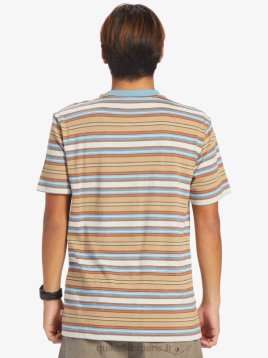 Hommes Quiksilver t-shirt à rayures geller D6PT631 geller taos rayure
