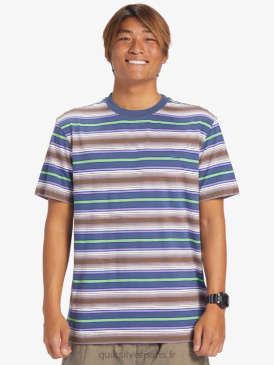 Hommes Quiksilver t-shirt à rayures geller D6PT632 geller rayure bering