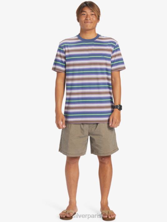 Hommes Quiksilver t-shirt à rayures geller D6PT632 geller rayure bering