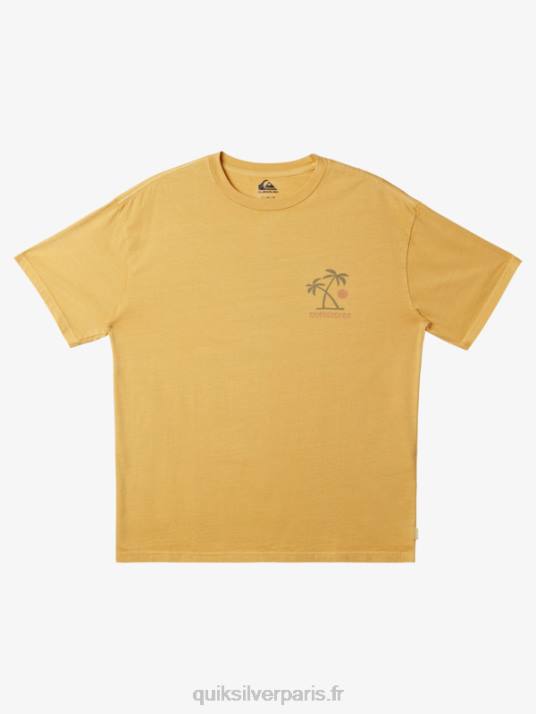 Hommes Quiksilver t-shirt rituels du coucher du soleil D6PT390 jaune jaune