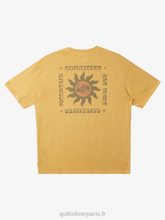 Hommes Quiksilver t-shirt rituels du coucher du soleil D6PT390 jaune jaune