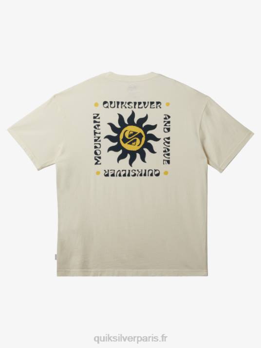 Hommes Quiksilver t-shirt rituels du coucher du soleil D6PT391 bouleau