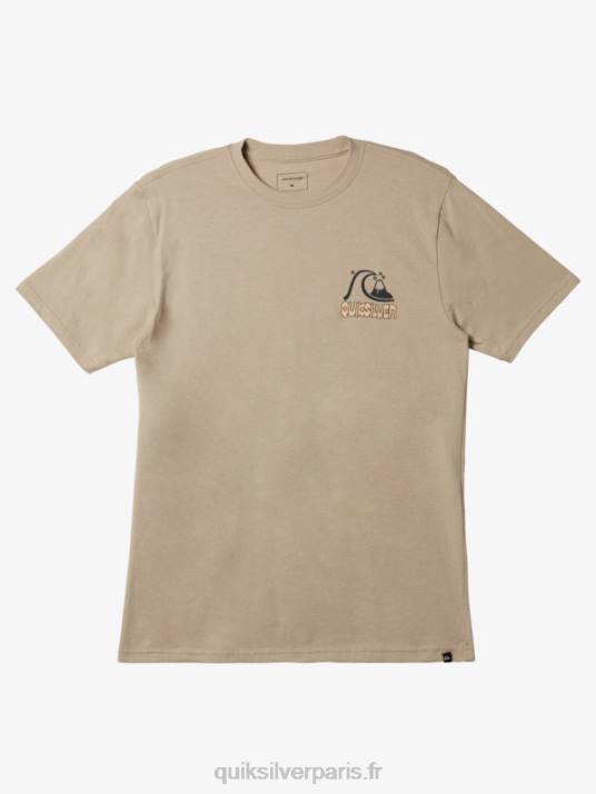 Hommes Quiksilver t-shirt se lever et briller D6PT1116 plaza taupe