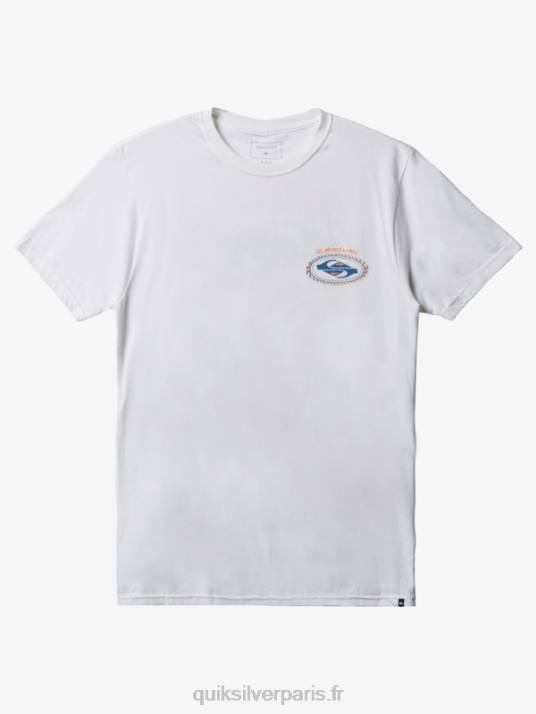 Hommes Quiksilver t-shirt seconde peau D6PT1152 blanc