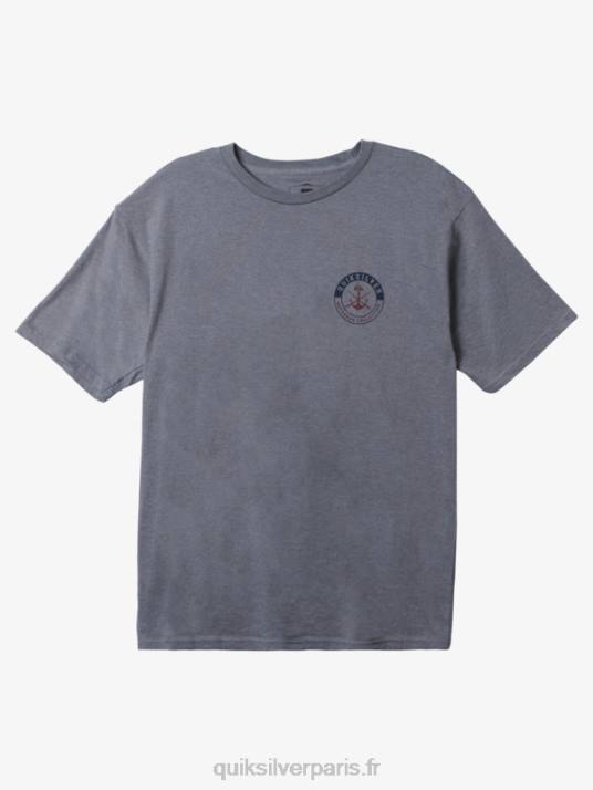Hommes Quiksilver t-shirt sessions insouciantes waterman D6PT1483 gris moyen chiné