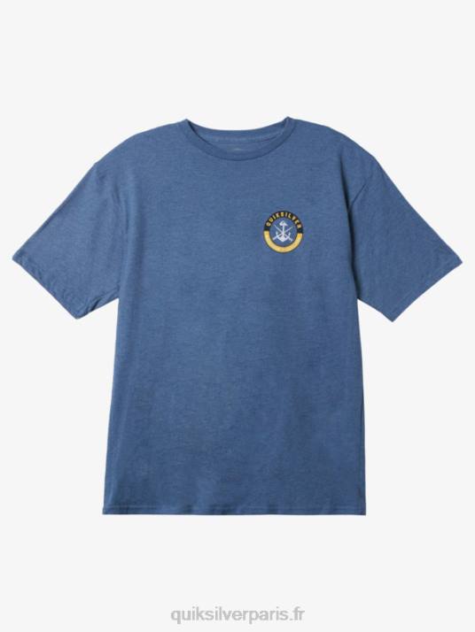Hommes Quiksilver t-shirt sessions insouciantes waterman D6PT1484 enseigne bleu chiné