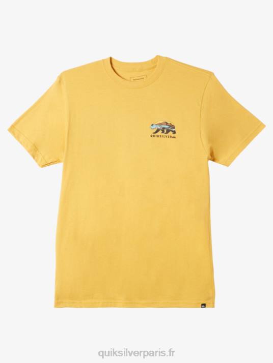Hommes Quiksilver t-shirt soleil de californie D6PT1183 or brillant