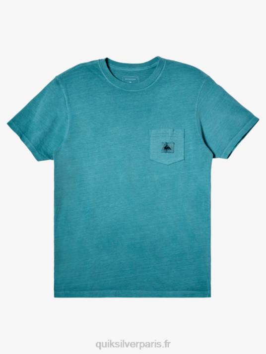 Hommes Quiksilver t-shirt sous mission D6PT1042 bleu de bretagne
