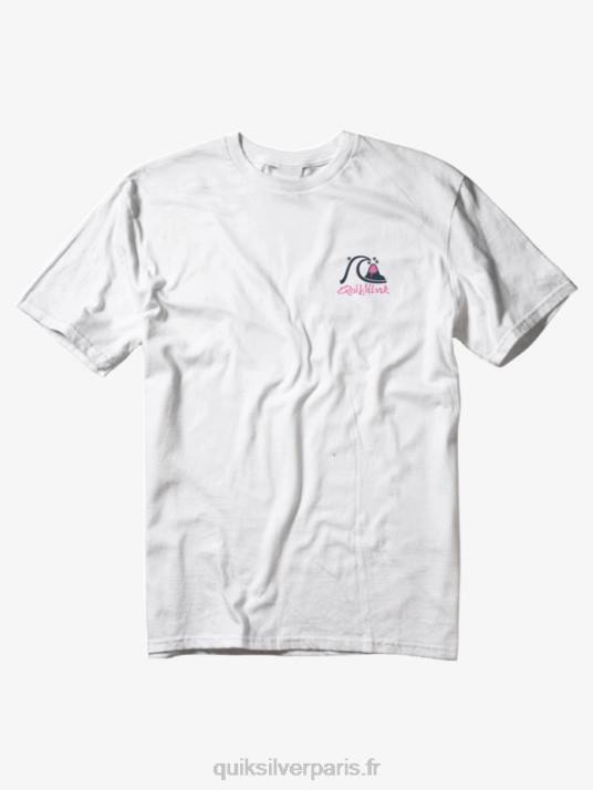 Hommes Quiksilver t-shirt spectacle d'ombres D6PT1394 blanc antique