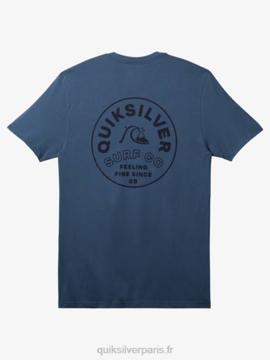 Hommes Quiksilver t-shirt spin intemporel D6PT105 mer de Béring