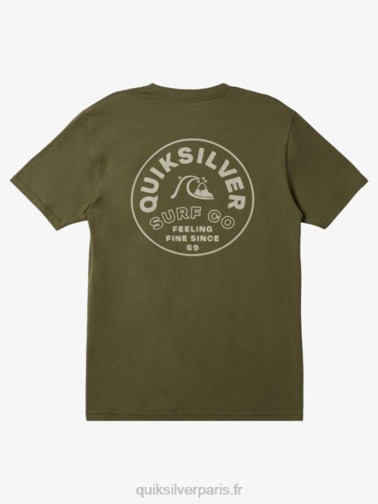 Hommes Quiksilver t-shirt spin intemporel D6PT107 trèfle à quatre feuilles