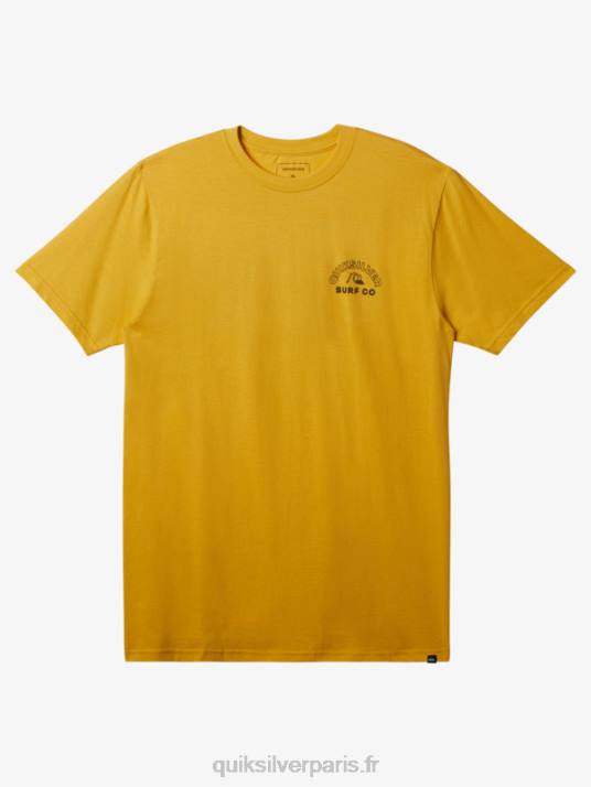 Hommes Quiksilver t-shirt spin intemporel D6PT108 jaune jaune