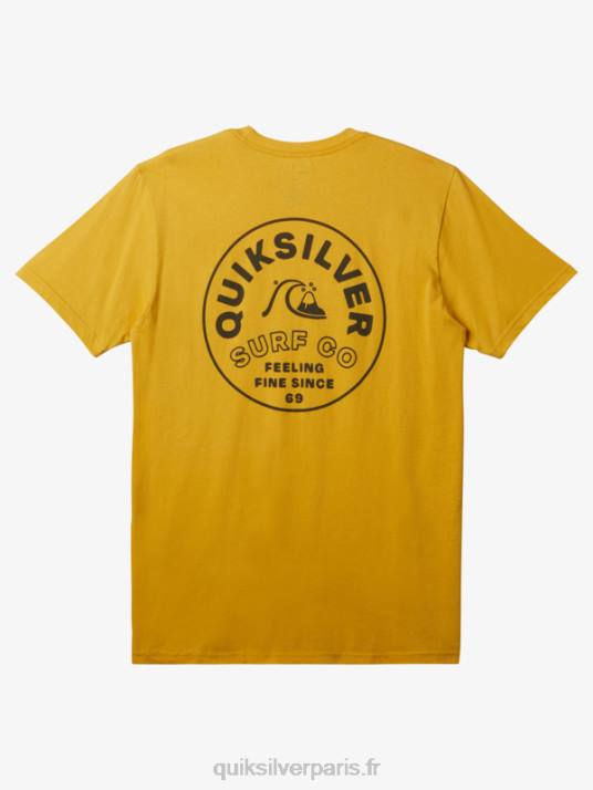 Hommes Quiksilver t-shirt spin intemporel D6PT108 jaune jaune