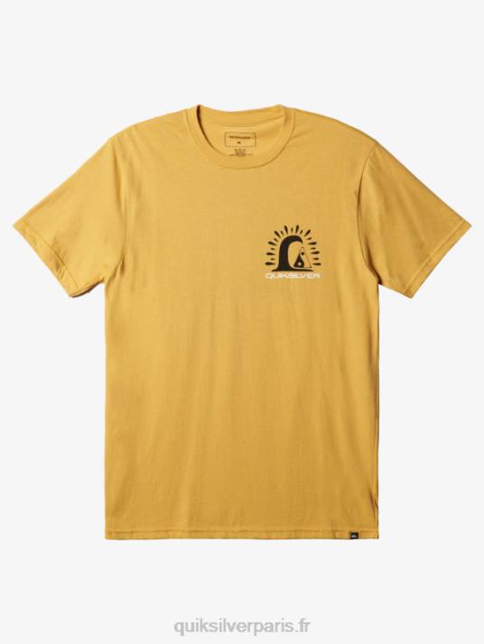 Hommes Quiksilver t-shirt sur le bord D6PT1504 ocre