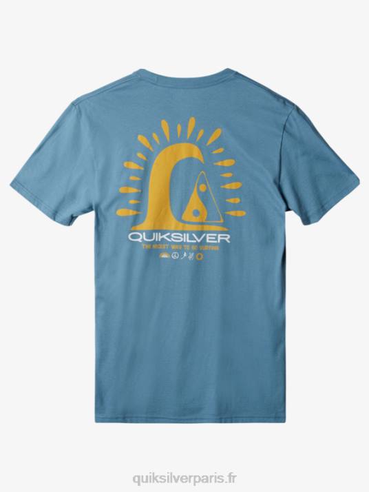 Hommes Quiksilver t-shirt sur le bord D6PT1505 provençal