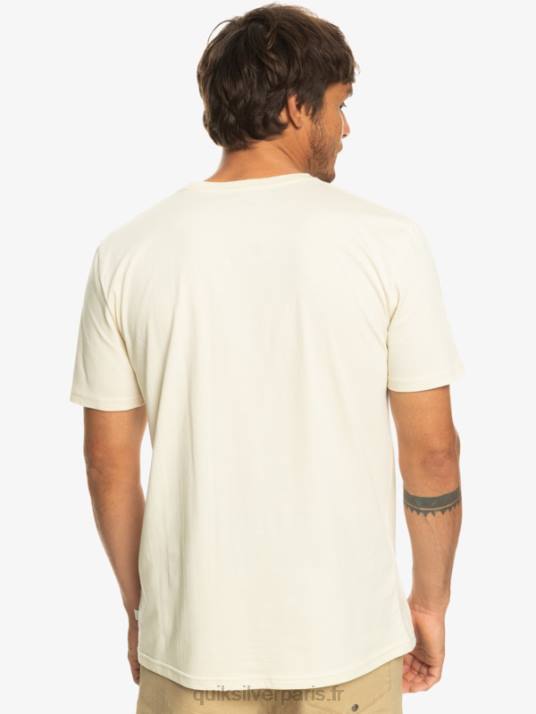 Hommes Quiksilver t-shirt surfadelica à poche rayée D6PT1065 bouleau