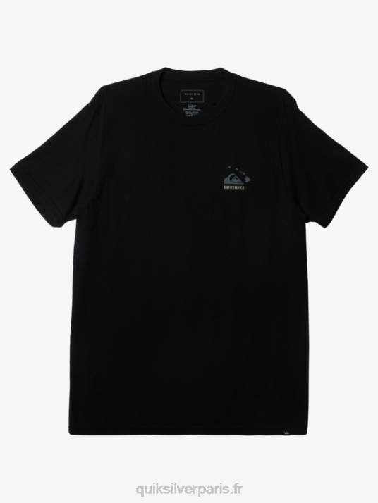 Hommes Quiksilver t-shirt survivant d'hawaï D6PT116 noir