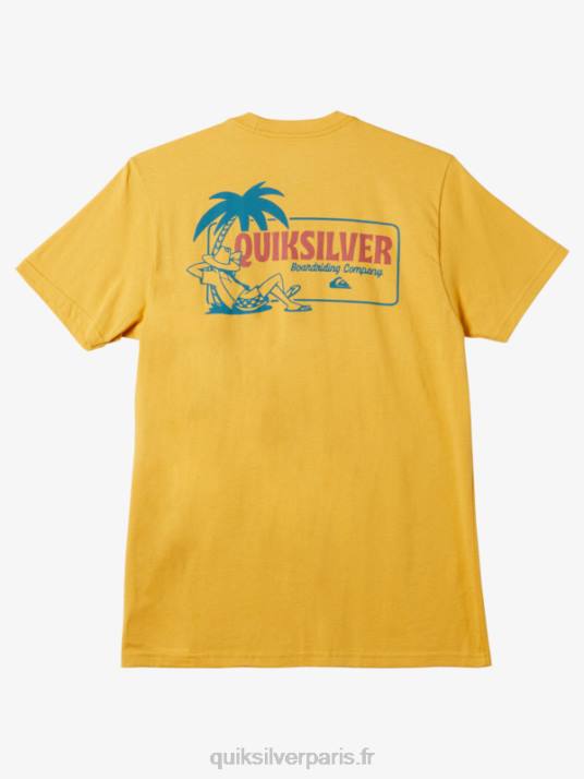 Hommes Quiksilver t-shirt temps de pause D6PT1193 or brillant