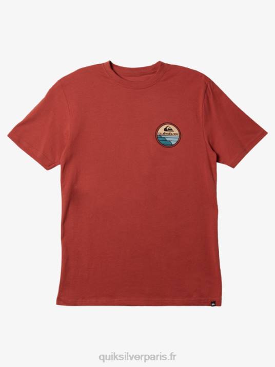 Hommes Quiksilver t-shirt voyage panoramique D6PT1145 Marsala