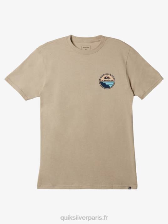 Hommes Quiksilver t-shirt voyage panoramique D6PT1146 plaza taupe