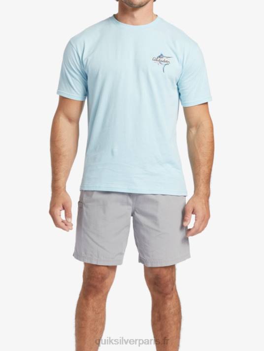 Hommes Quiksilver t-shirt waterman beauté en mer D6PT51 aquatique