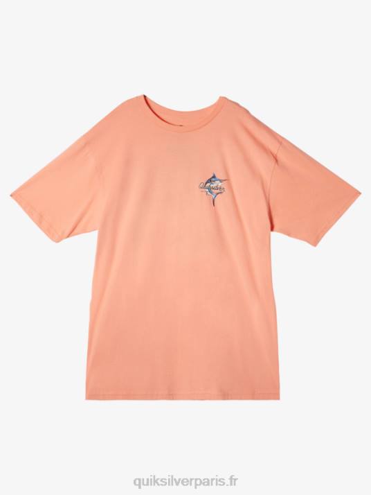 Hommes Quiksilver t-shirt waterman beauté en mer D6PT52 rose pêche