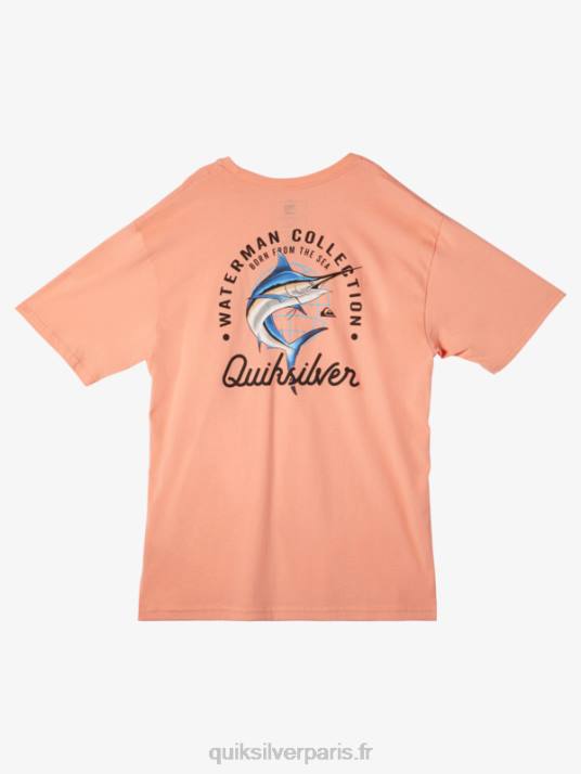 Hommes Quiksilver t-shirt waterman beauté en mer D6PT52 rose pêche
