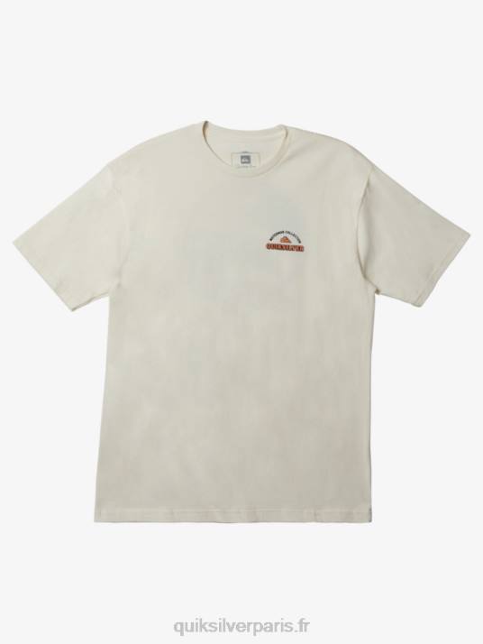 Hommes Quiksilver t-shirt waterman palmes up D6PT1047 blanc antique