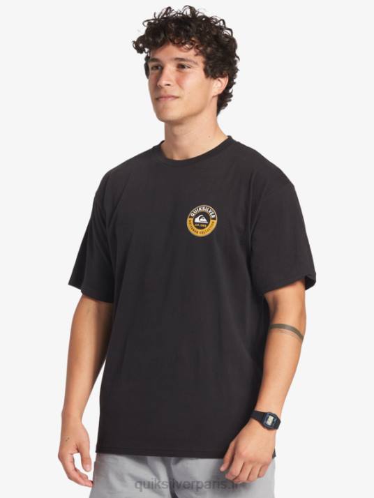 Hommes Quiksilver t-shirt waterman requin de mer D6PT40 noir