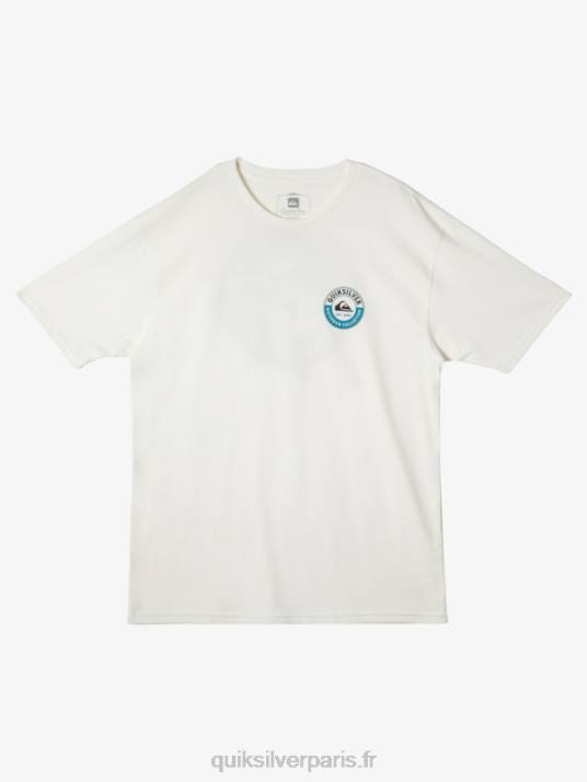 Hommes Quiksilver t-shirt waterman requin de mer D6PT41 Blanc comme neige