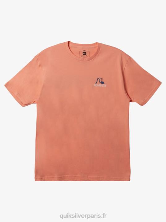 Hommes Quiksilver t-shirt waterman se jiggy D6PT948 rose pêche