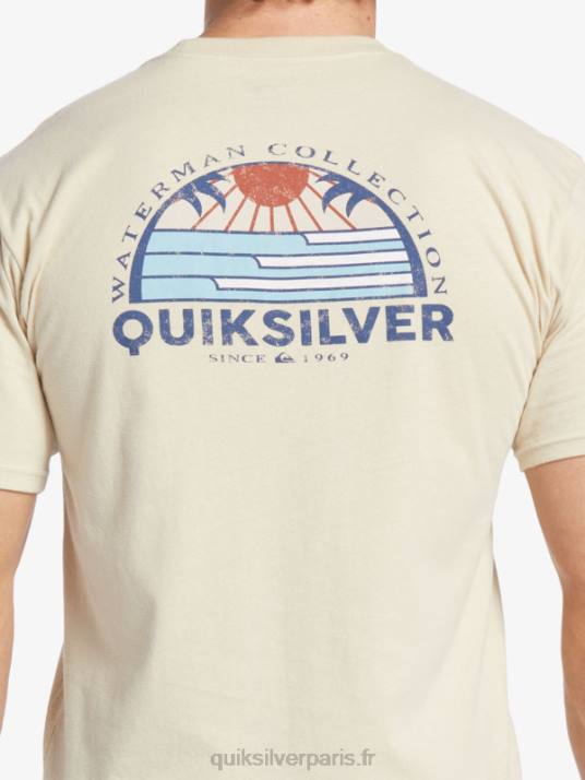 Hommes Quiksilver t-shirt waterman set view D6PT38 riz brun