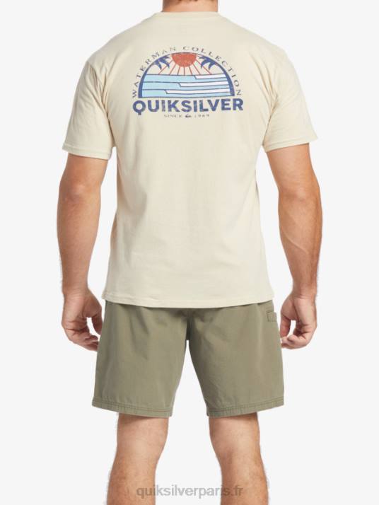 Hommes Quiksilver t-shirt waterman set view D6PT38 riz brun