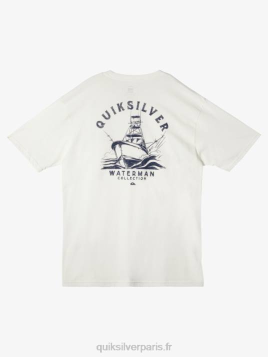 Hommes Quiksilver t-shirt waterman sortant D6PT60 Blanc comme neige