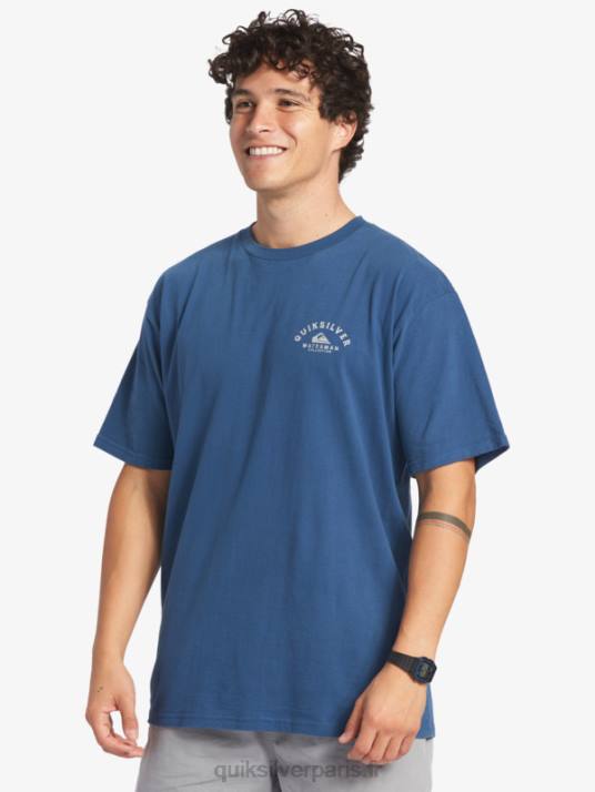 Hommes Quiksilver t-shirt waterman sortant D6PT61 enseigne bleue
