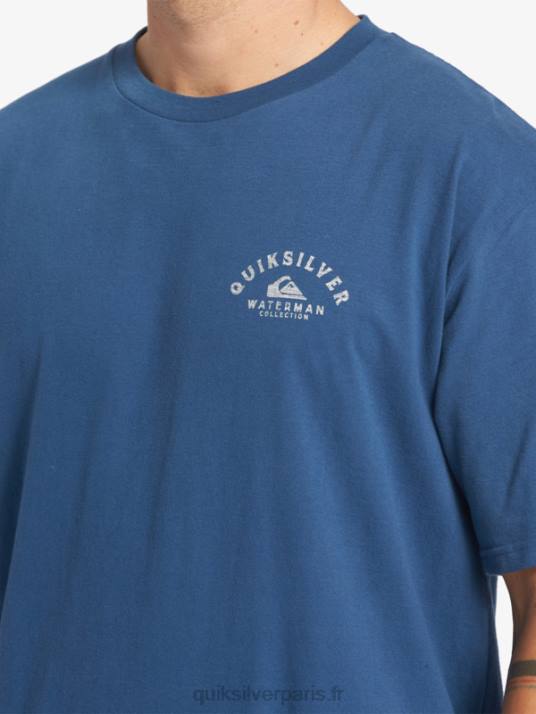Hommes Quiksilver t-shirt waterman sortant D6PT61 enseigne bleue