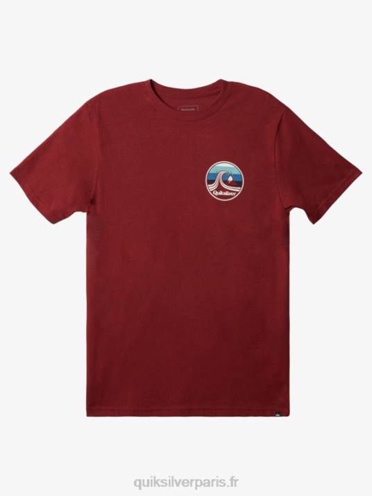 Hommes Quiksilver tee-shirt escale D6PT1512 vin rubis