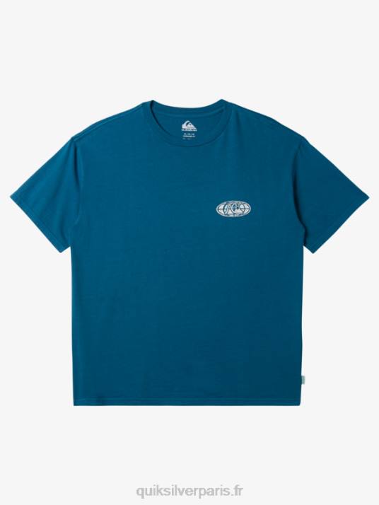 Hommes Quiksilver tee shirt esprit clair D6PT742 bleu marocain