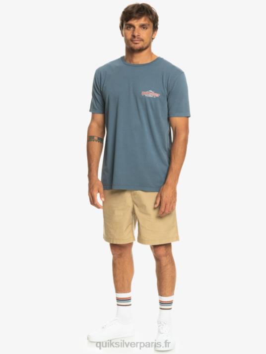 Hommes Quiksilver tee shirt mots D6PT933 mer de Béring