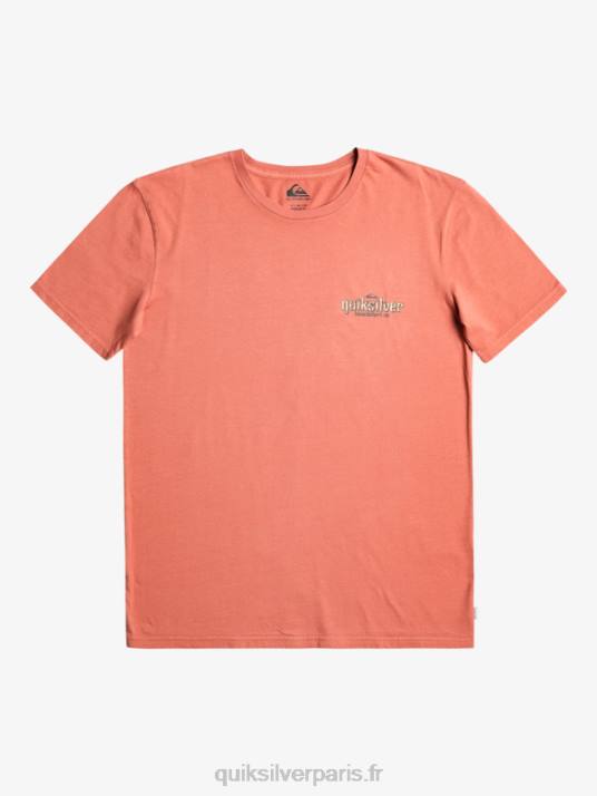 Hommes Quiksilver tee shirt mots D6PT935 Marsala